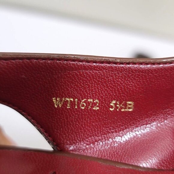 Ralph Lauren Brown Leather Slingback Pump Heels With Bow Detail Size 5.5B - Picture 10 of 10